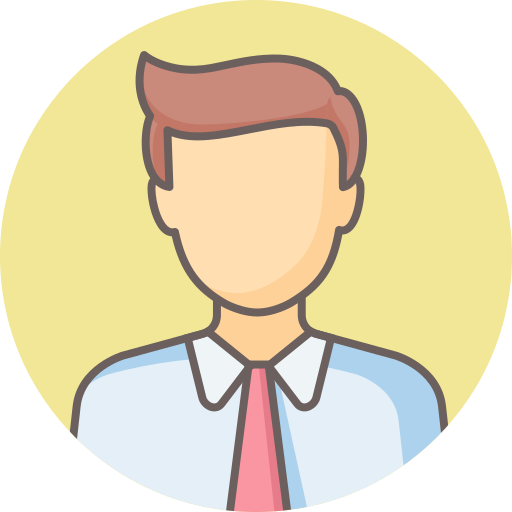 Illustration of a person wearing a shirt and tie on a yellow background