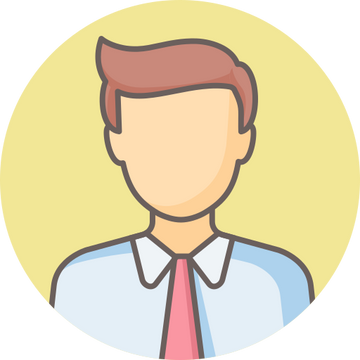 Illustration of a person wearing a shirt and tie on a yellow background